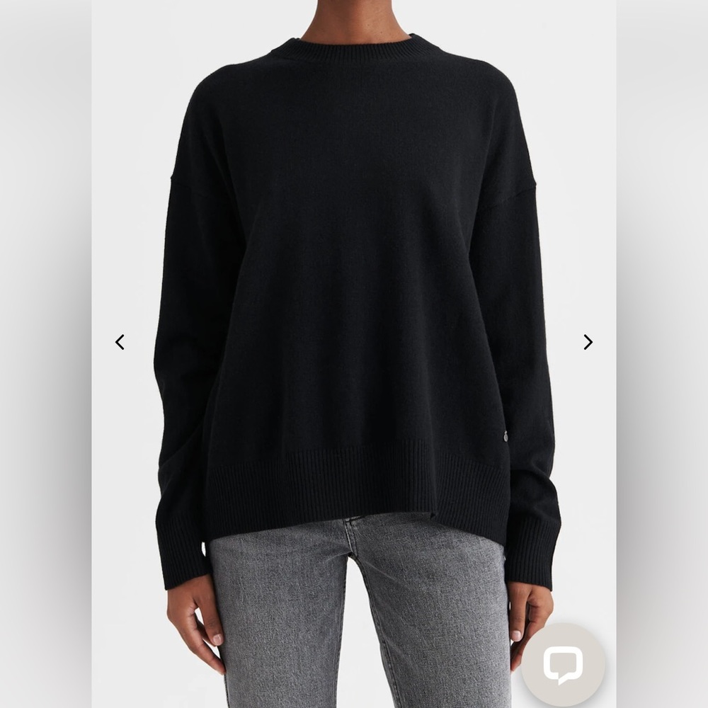 BLACK CASHMERE CREWNECK